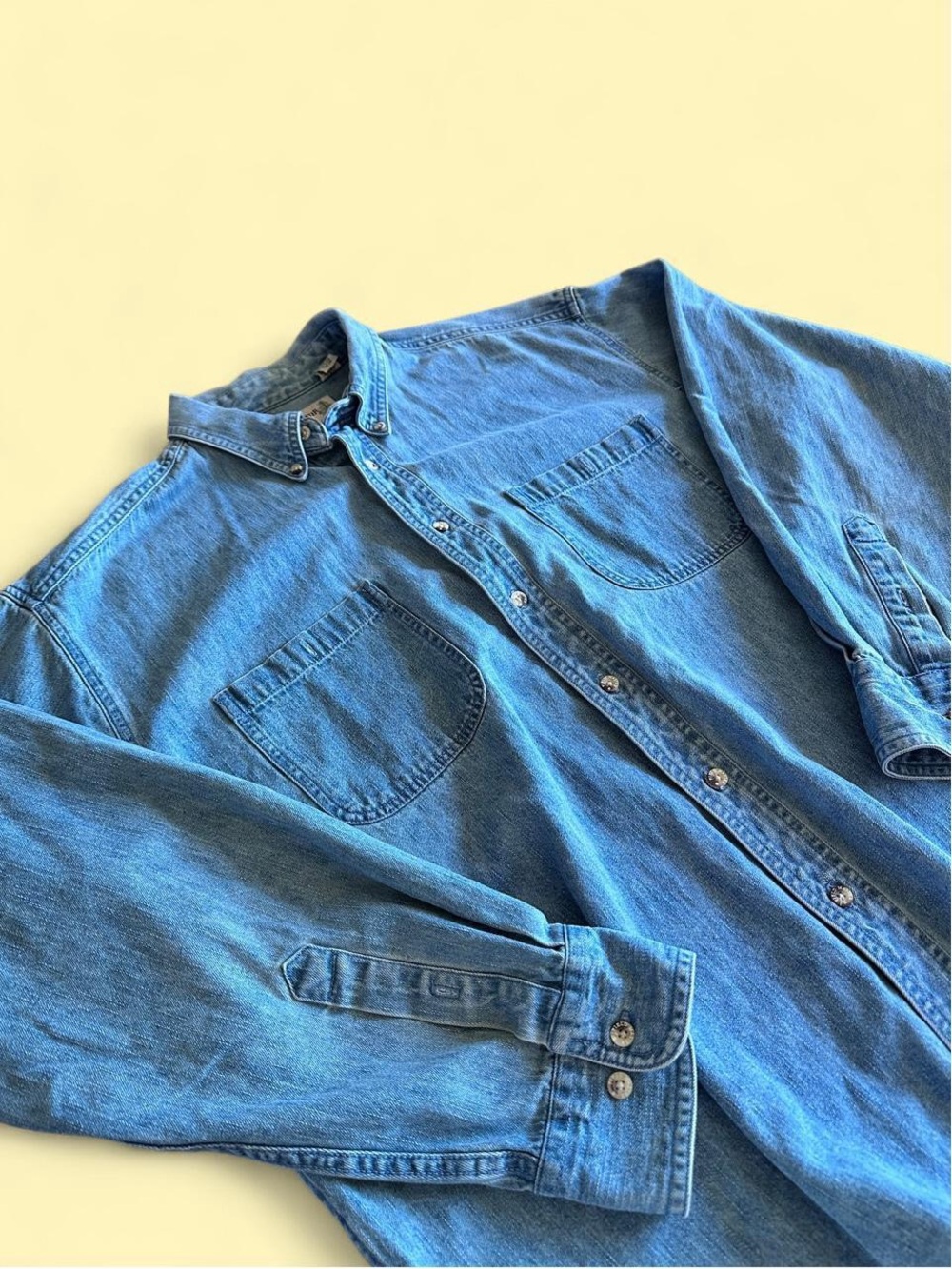 Vintage Light Wash Denim Shirt Men’s XL Fieldmaster Western
